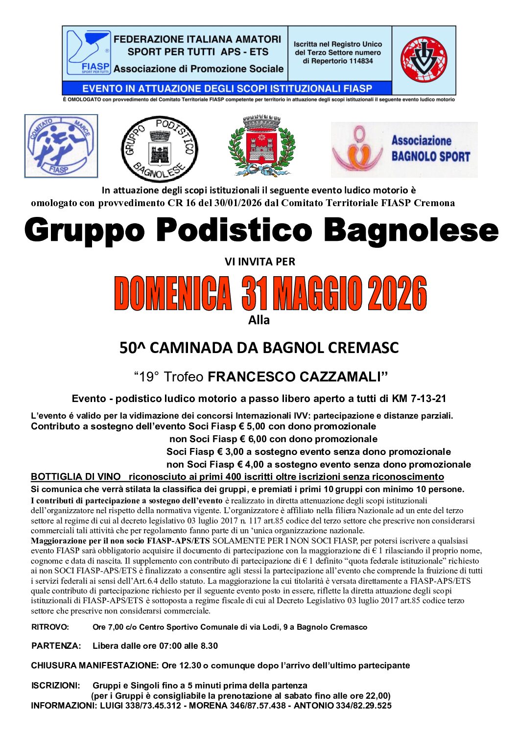 50a Marcia di Bagnolo