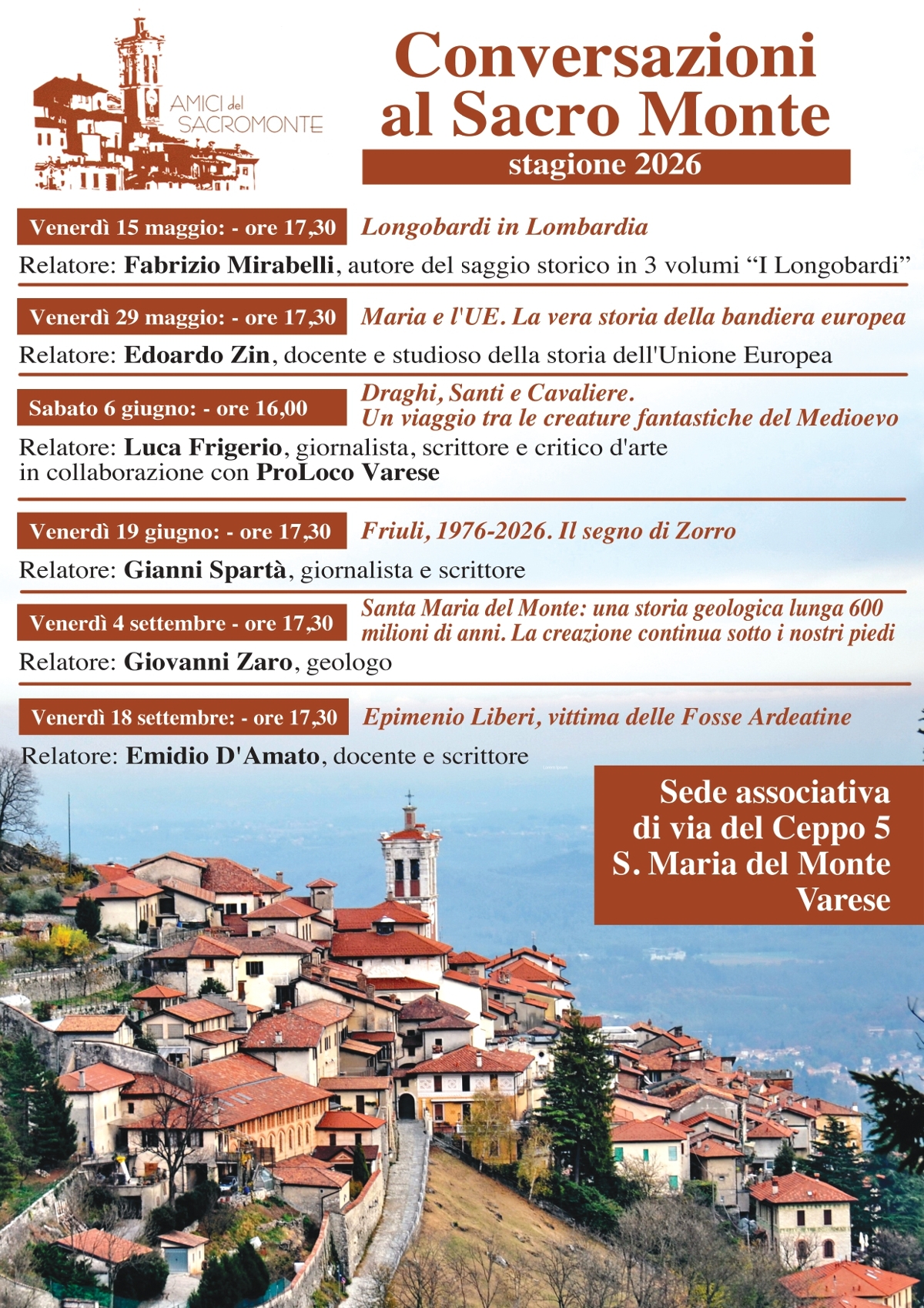 Conversazioni al Sacro Monte