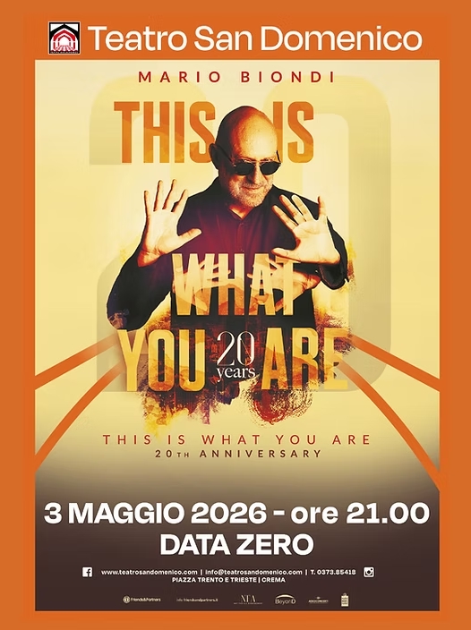 TORNA MARIO BIONDI This is what you are 20th anniversary