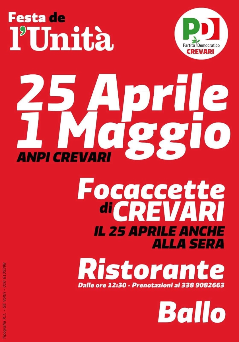 Festa de l'Unità a Crevari - Apertura Stagione