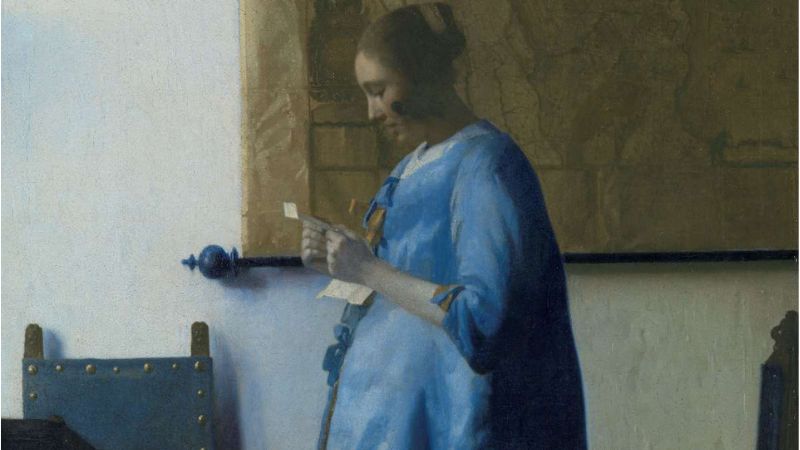 Vermeer - Donna in blu che legge una lettera