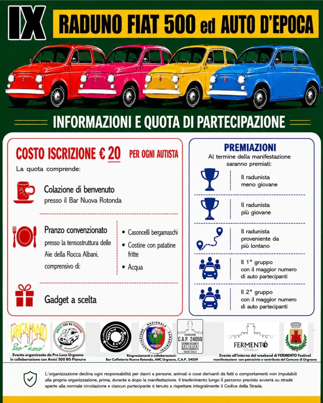 Fermento in 500 - Raduno di 500 e Auto d'Epoca